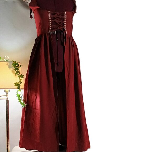 EUC: Renaissance Overdress Small Burgundy Classic Lace-up Corset - Picture 1 of 5